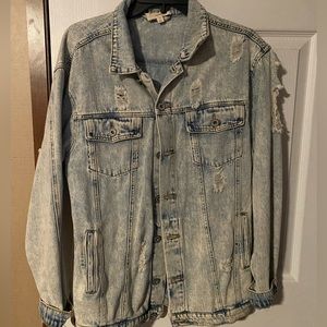 Umgee distressed light denim jacket